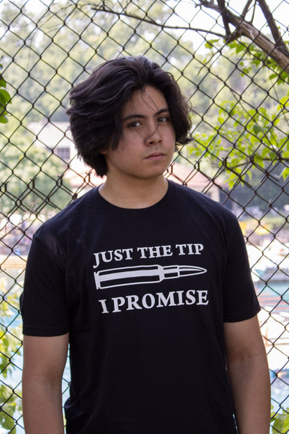 Just The Tip Black Tee