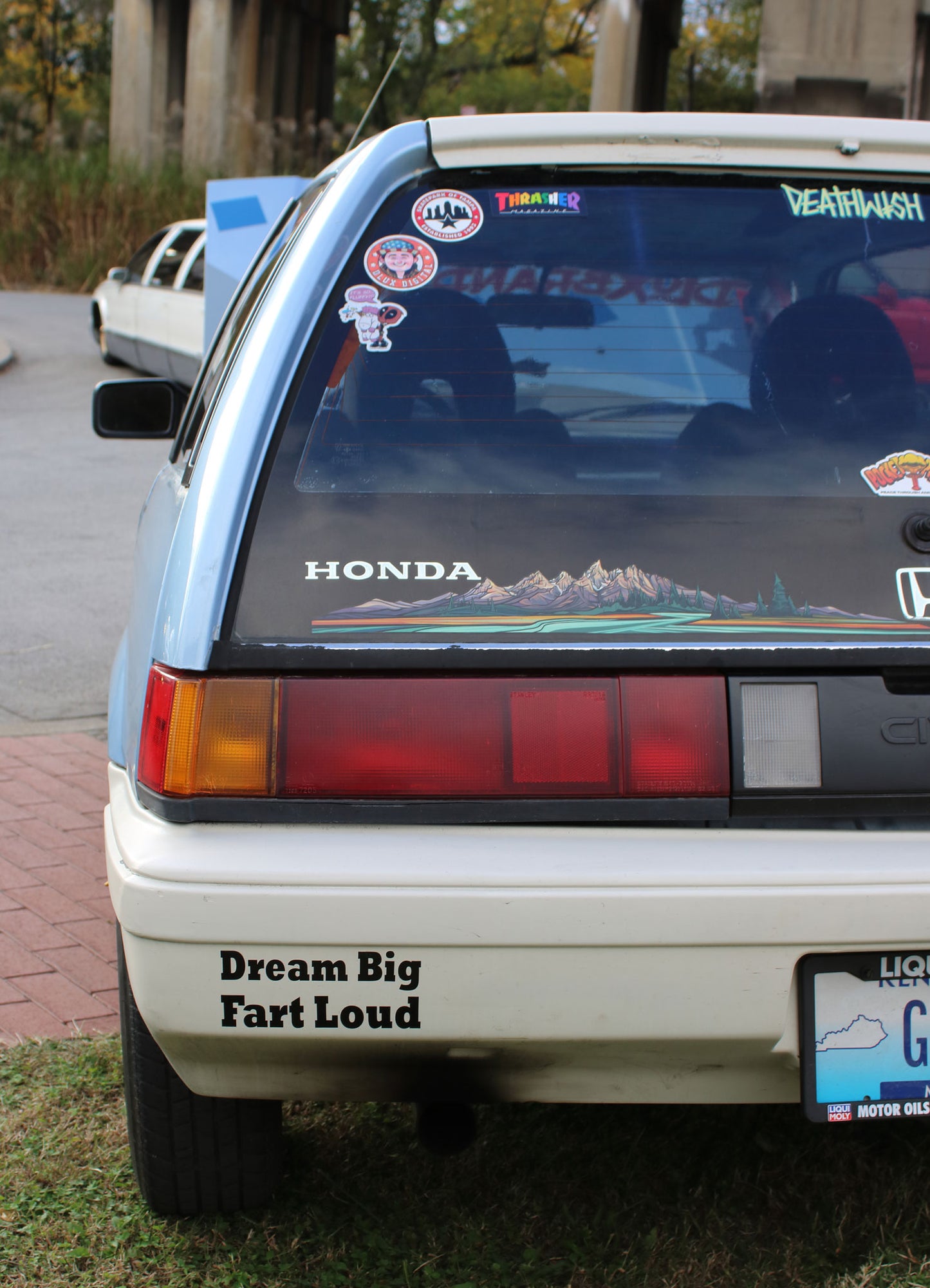 Dream Big Fart Loud Black Bumper Sticker