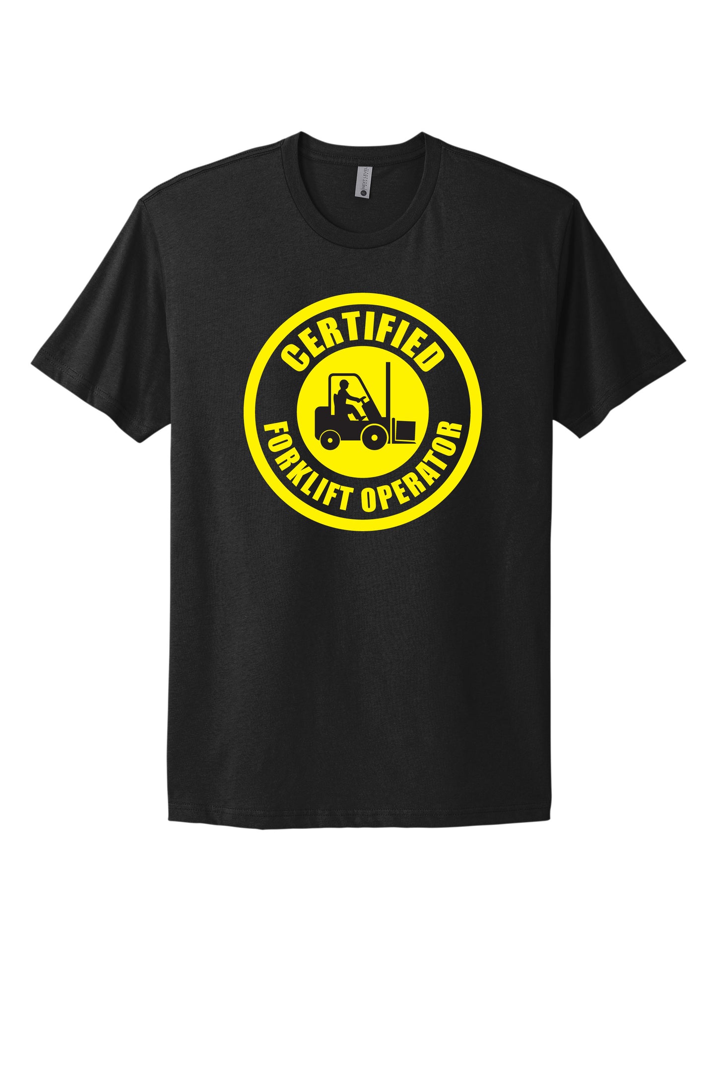 Certified Forklift Operator Black Tee