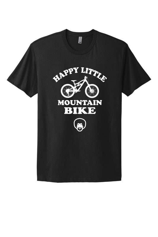 Happy Little Mountain Bike Black Tee