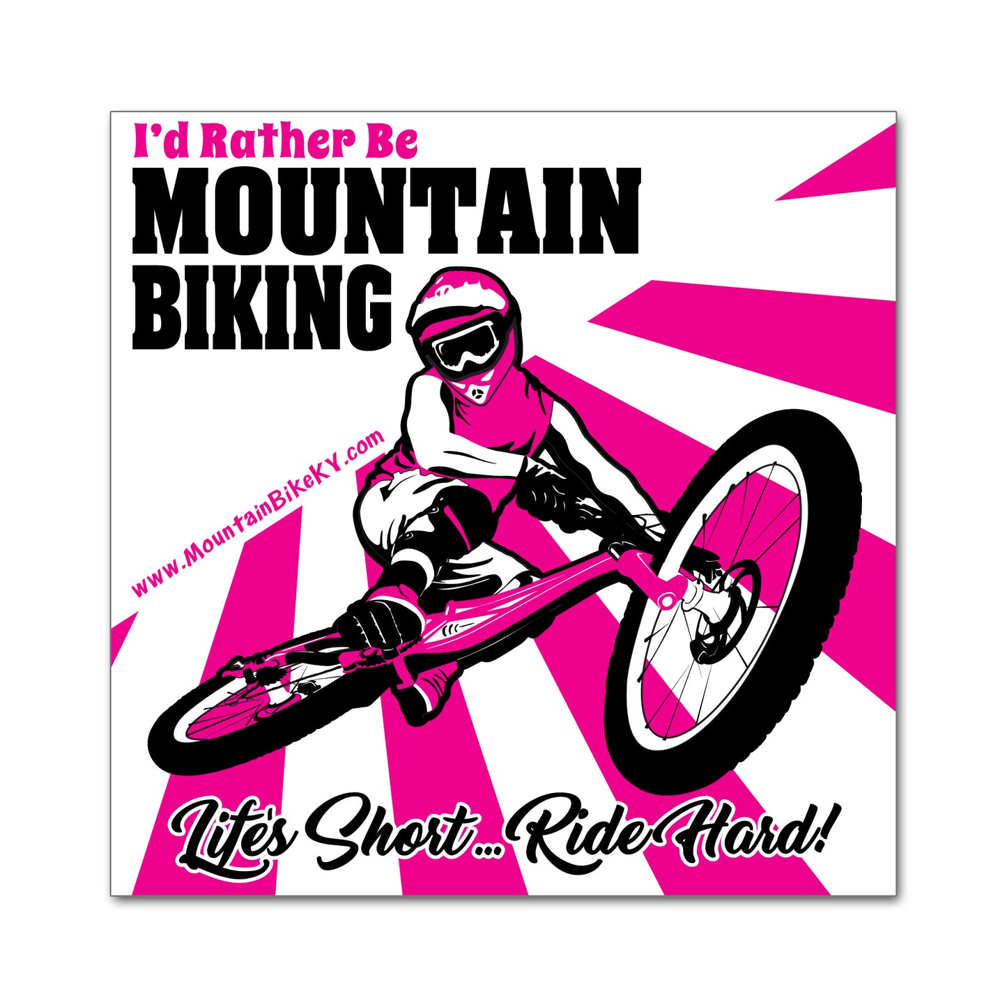 Pink Bike Whip Sticker Pack