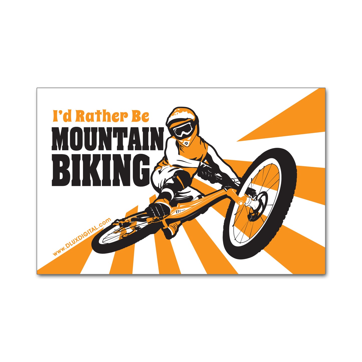 Reflective Orange Bike Whip Sticker Pack